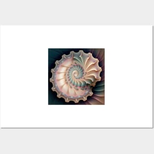 A Fractal Design in A  Seashell Motif Posters and Art